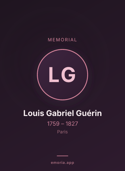 Memorial portrait of Louis Gabriel Guérin