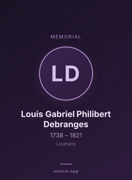 Memorial portrait of Louis Gabriel Philibert Debranges