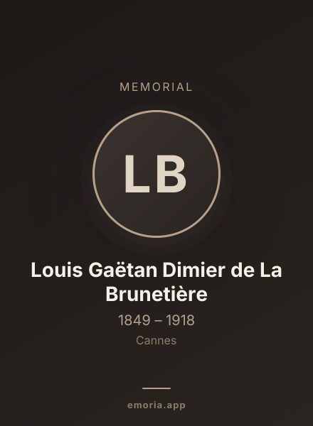 Memorial portrait of Louis Gaëtan Dimier de La Brunetière