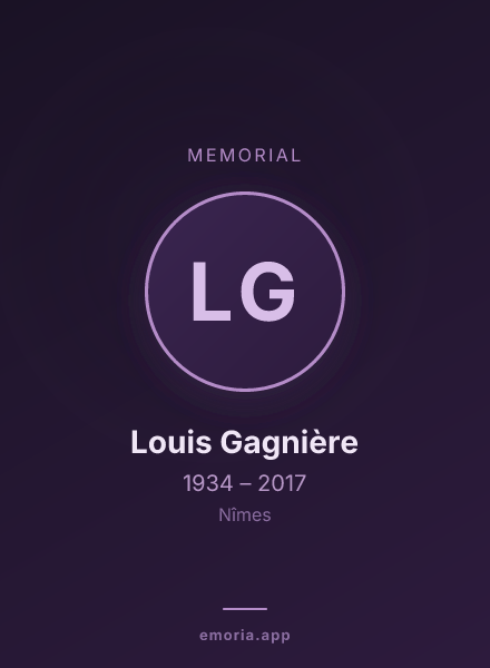 Memorial portrait of Louis Gagnière