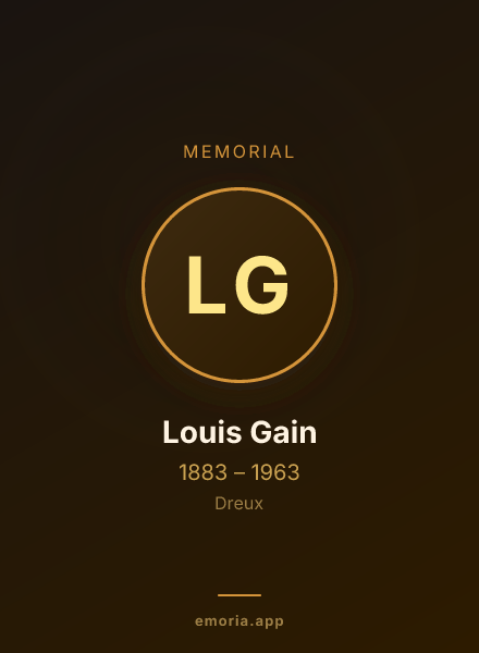 Memorial portrait of Louis Gain