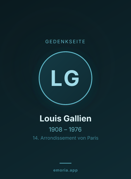 Gedenkportrait von Louis Gallien