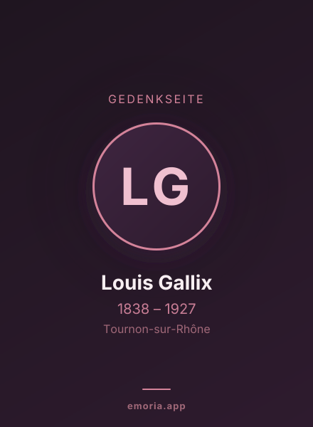 Gedenkportrait von Louis Gallix