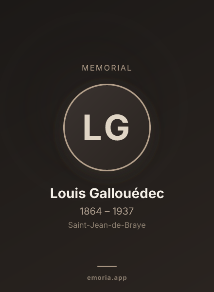 Memorial portrait of Louis Gallouédec