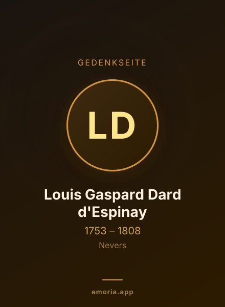 Gedenkportrait von Louis Gaspard Dard d'Espinay
