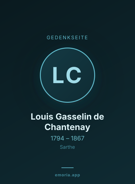 Gedenkportrait von Louis Gasselin de Chantenay