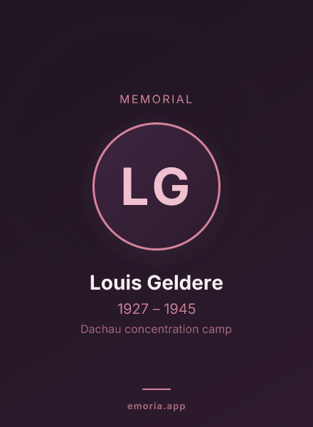 Memorial portrait of Louis Geldere