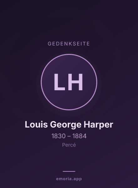 Gedenkportrait von Louis George Harper
