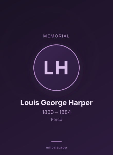 Memorial portrait of Louis George Harper