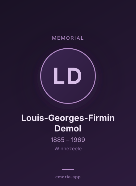 Memorial portrait of Louis-Georges-Firmin Demol
