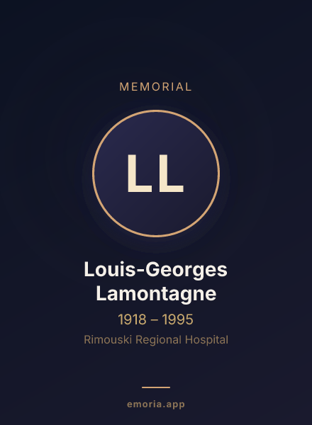 Memorial portrait of Louis-Georges Lamontagne