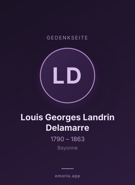 Gedenkportrait von Louis Georges Landrin Delamarre