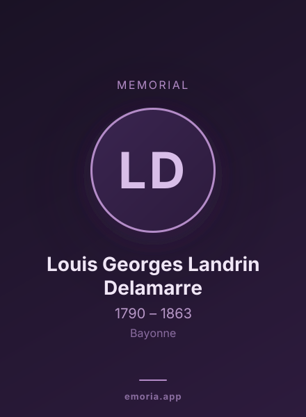 Memorial portrait of Louis Georges Landrin Delamarre