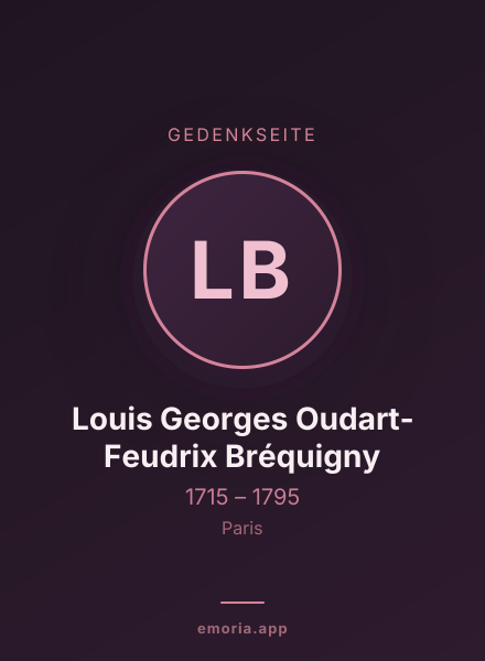 Gedenkportrait von Louis Georges Oudart-Feudrix Bréquigny
