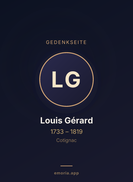 Gedenkportrait von Louis Gérard