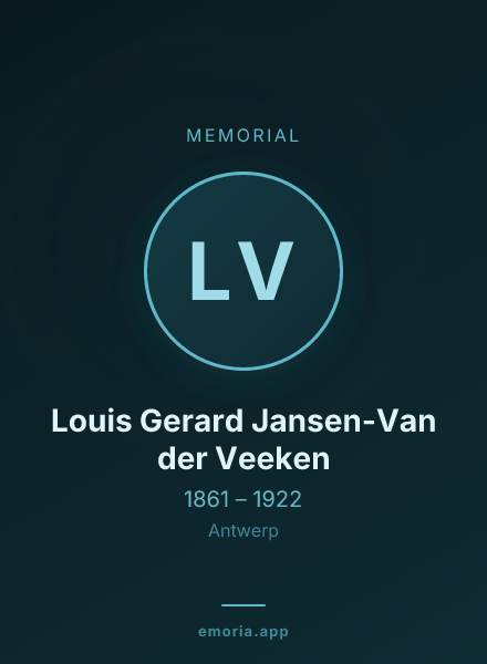 Memorial portrait of Louis Gerard Jansen-Van der Veeken