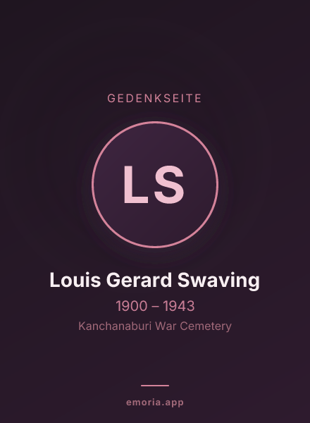 Gedenkportrait von Louis Gerard Swaving
