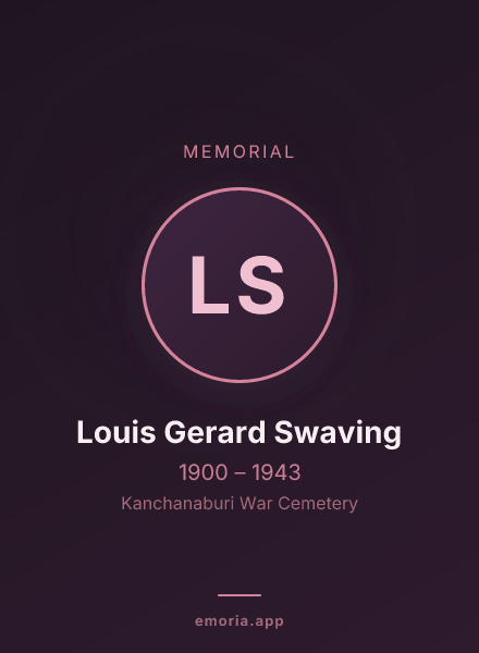 Memorial portrait of Louis Gerard Swaving