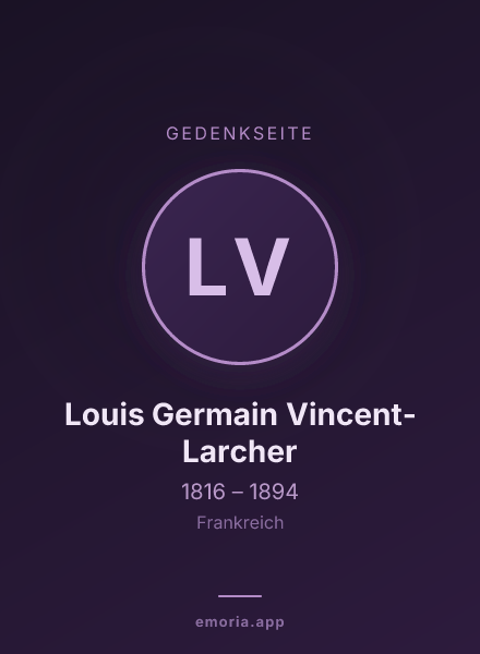 Gedenkportrait von Louis Germain Vincent-Larcher