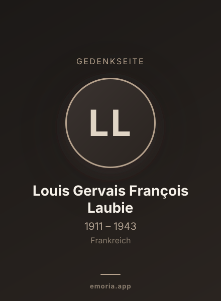 Gedenkportrait von Louis Gervais François Laubie