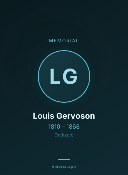 Memorial portrait of Louis Gervoson