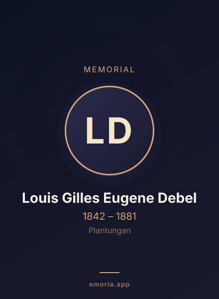Memorial portrait of Louis Gilles Eugene Debel