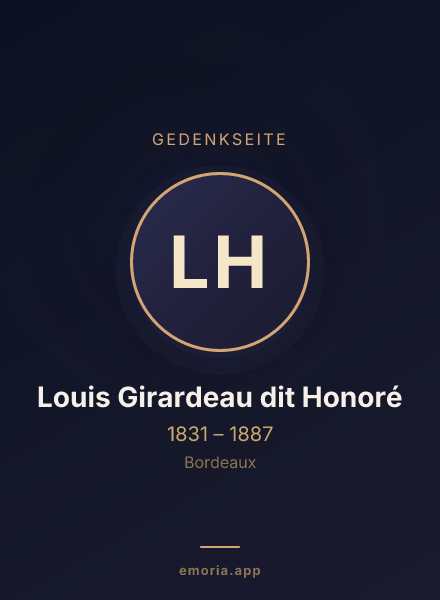 Gedenkportrait von Louis Girardeau dit Honoré