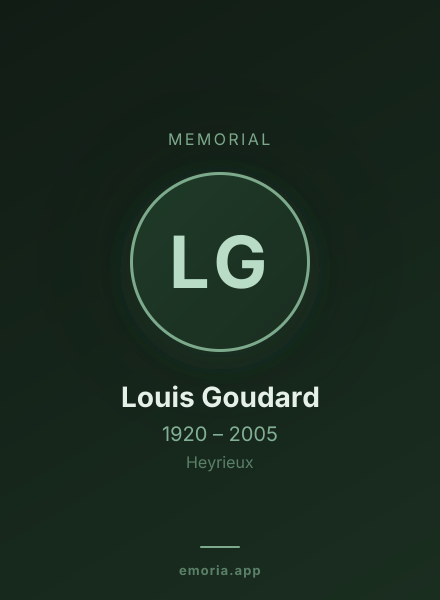 Memorial portrait of Louis Goudard