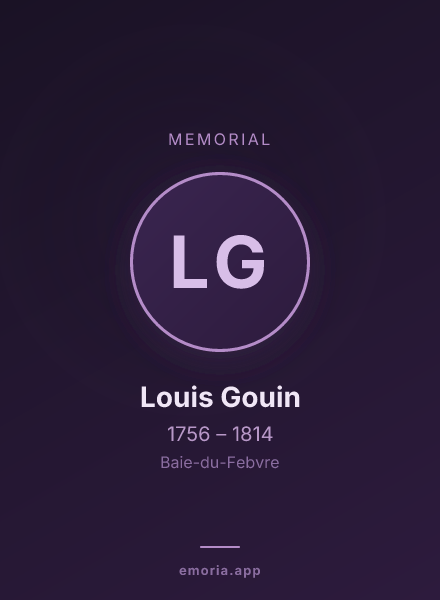 Memorial portrait of Louis Gouin