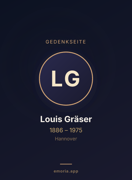 Gedenkportrait von Louis Gräser