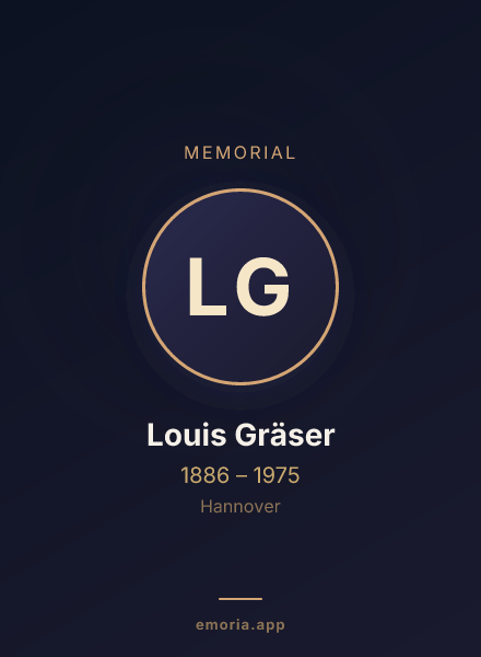 Memorial portrait of Louis Gräser
