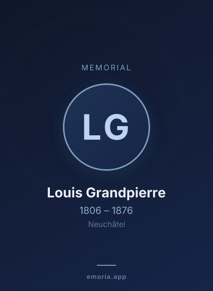 Memorial portrait of Louis Grandpierre