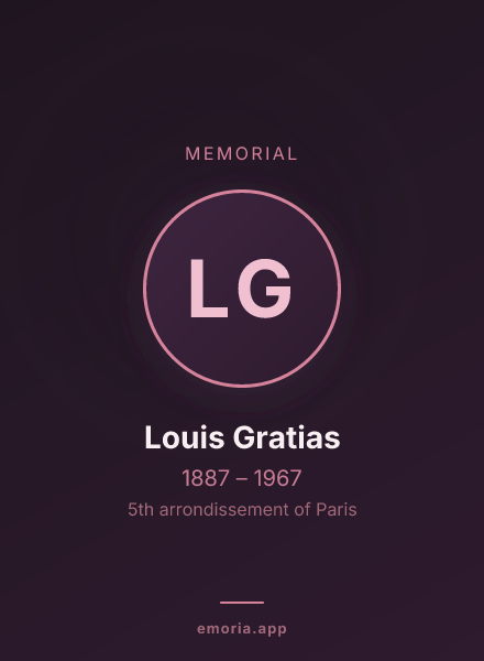 Memorial portrait of Louis Gratias