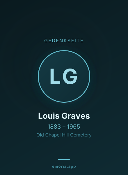 Gedenkportrait von Louis Graves