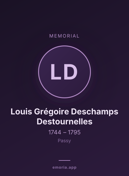 Memorial portrait of Louis Grégoire Deschamps Destournelles