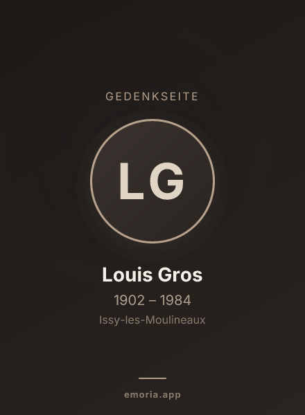 Gedenkportrait von Louis Gros