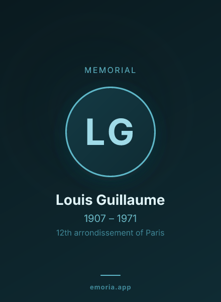 Memorial portrait of Louis Guillaume