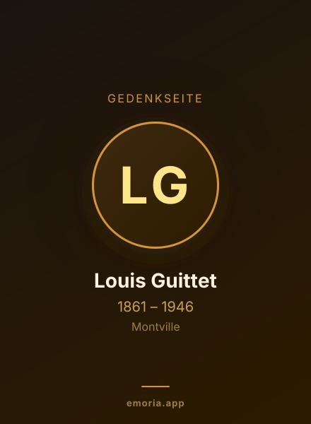 Gedenkportrait von Louis Guittet
