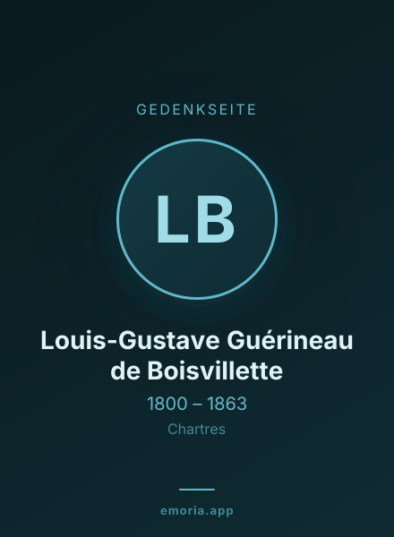 Gedenkportrait von Louis-Gustave Guérineau de Boisvillette