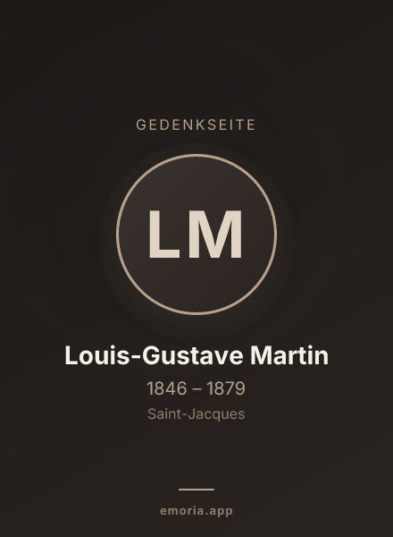 Gedenkportrait von Louis-Gustave Martin