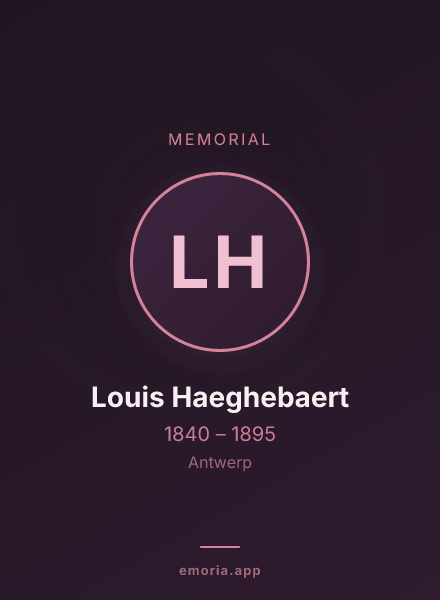 Memorial portrait of Louis Haeghebaert