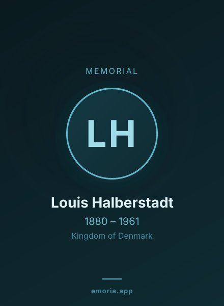 Memorial portrait of Louis Halberstadt