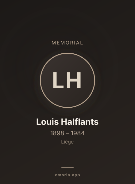 Memorial portrait of Louis Halflants