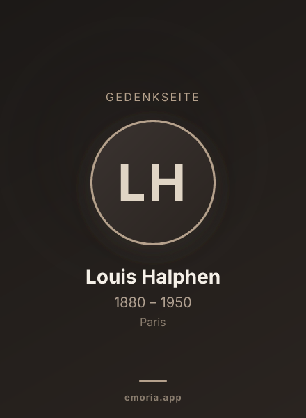 Gedenkportrait von Louis Halphen