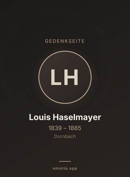 Gedenkportrait von Louis Haselmayer