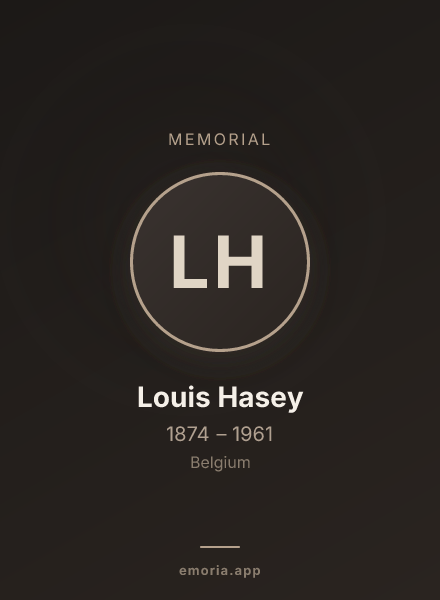 Memorial portrait of Louis Hasey