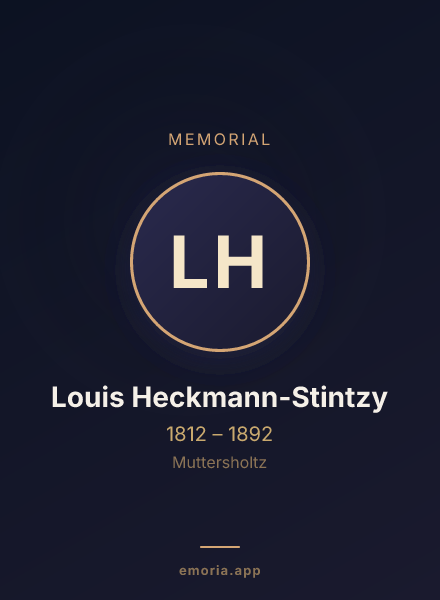 Memorial portrait of Louis Heckmann-Stintzy