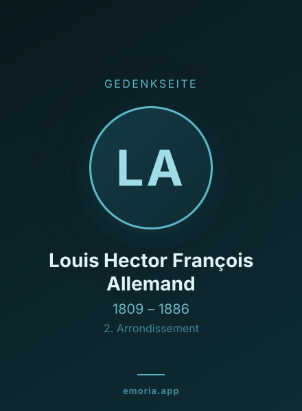 Gedenkportrait von Louis Hector François Allemand