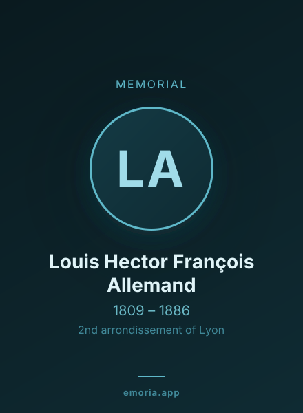 Memorial portrait of Louis Hector François Allemand