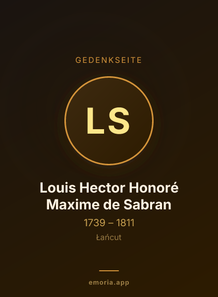 Gedenkportrait von Louis Hector Honoré Maxime de Sabran